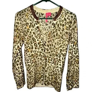 Charlotte Tarantola xl leopard print cardigan